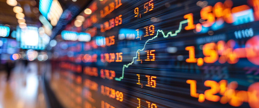 Stock charts climbing