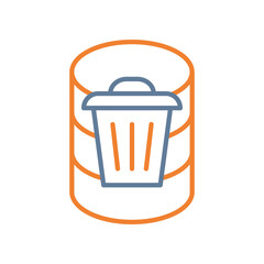 Delete Data Line Two Color Icon