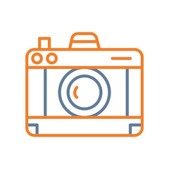 Camera Line Two Color Icon