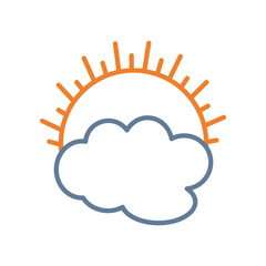 Sun Line Two Color Icon