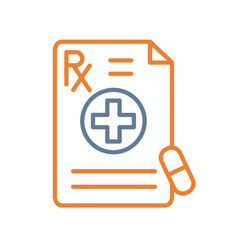 Prescription Line Two Color Icon