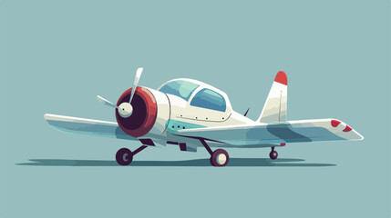 Cute plane cartoon character illustration of vector - obrazy, fototapety, plakaty