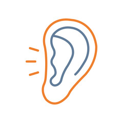 Ear Line Two Color Icon