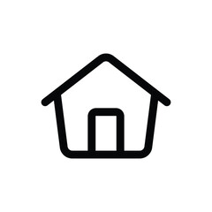Simple House line icon isolated on a white background	