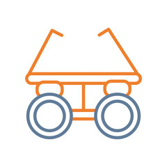 Testing Glasses Line Two Color Icon