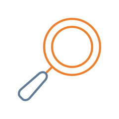 Magnifying Glass Line Two Color Icon