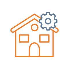 Home Line Two Color Icon