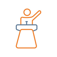 Speech Line Two Color Icon