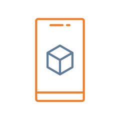 Augmented Reality Line Two Color Icon