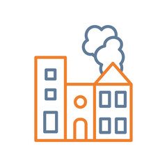 Factory Line Two Color Icon