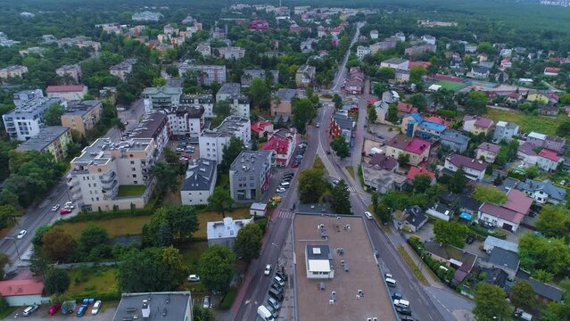 Beautiful Panorama Otwock Downtown Krajobraz Aerial View Poland