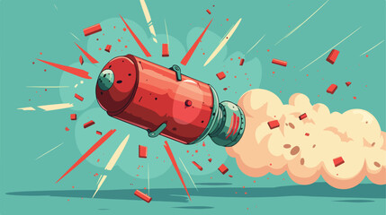 Dynamite bomb dynamite bomb with timer. cartoon ill