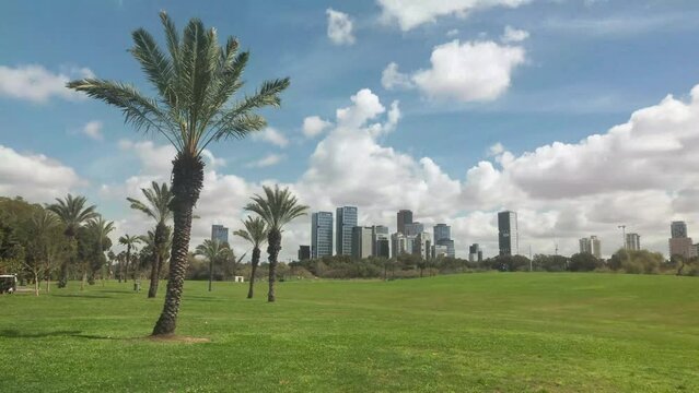 Yarkon Park in Tel Aviv, Israel, time lapse