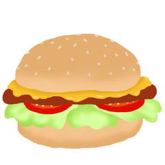 a hamburger 