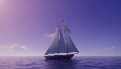 a holed sail, purple theme, 8k - obrazy, fototapety, plakaty