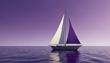 a holed sail, purple theme, 8k
