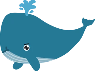 Badezimmer Foto Rückwand cute whale cartoon, sea animal © titima157