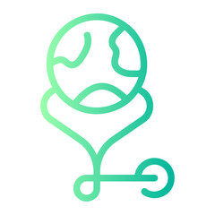 world health gradient icon