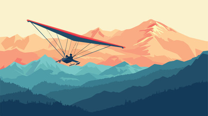 Hang gliding icon vector illustration symbol design - obrazy, fototapety, plakaty