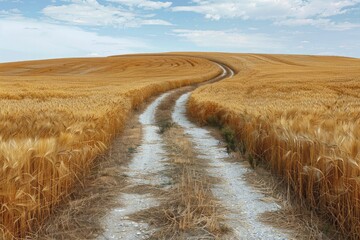 Navigating the contrasting routes in the weathered grass, one must decide between sustainable practices or exploiting resources in business.