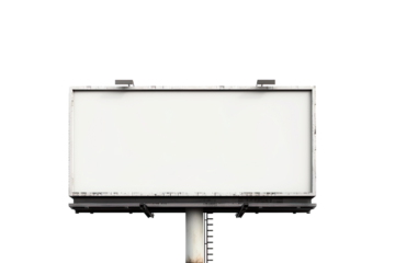 Wide billboard with blank canvas isolated image