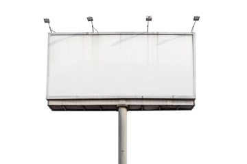Wide billboard with blank canvas isolated image
