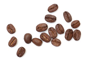 coffee beans isolated on white