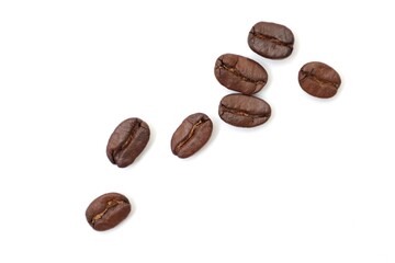 coffee beans isolated on white