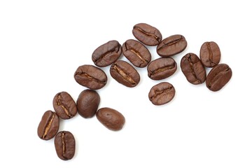 coffee beans isolated on white