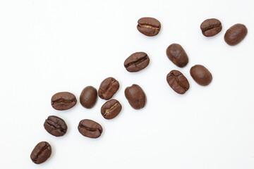 coffee beans on white background