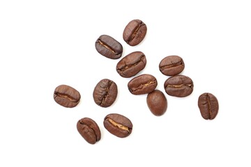 coffee beans isolated on white