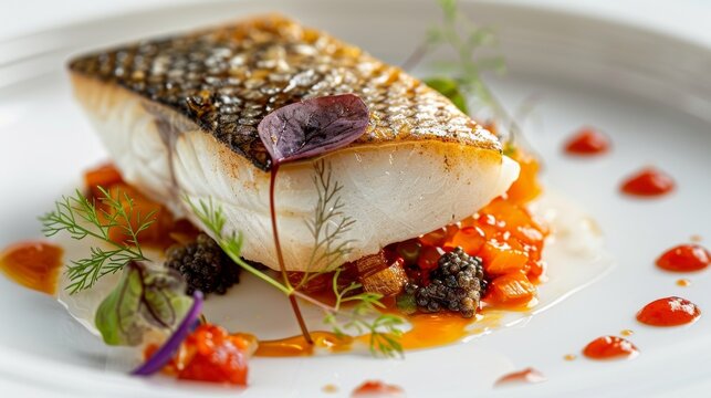 Culinary maestros sea bass a dish that captures the essence of sophisticated