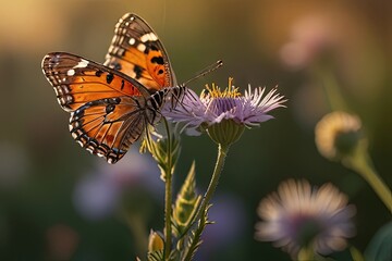 Obraz premium butterfly on flower