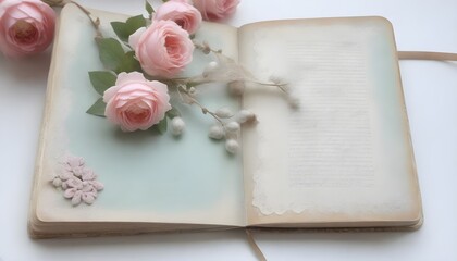 shabby chic dreamy mist pastel junk journals 
Buegangen Skab en fantastisk buegang, der er dekoreret med frodige blomster. Brug en bred vifte af blomster, herunder roser i forskellige farver som symbo