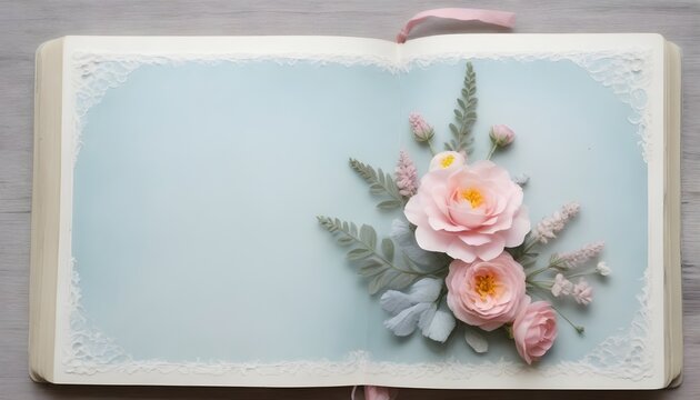shabby chic dreamy mist pastel junk journals 
Buegangen Skab en fantastisk buegang, der er dekoreret med frodige blomster. Brug en bred vifte af blomster, herunder roser i forskellige farver som symbo