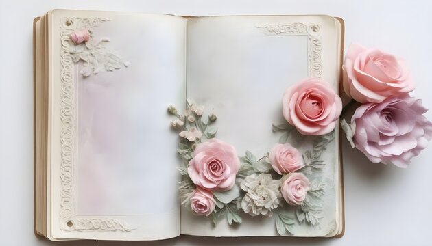 shabby chic dreamy mist pastel junk journals 
Buegangen Skab en fantastisk buegang, der er dekoreret med frodige blomster. Brug en bred vifte af blomster, herunder roser i forskellige farver som symbo