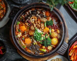 Flavorful meatless hotpot