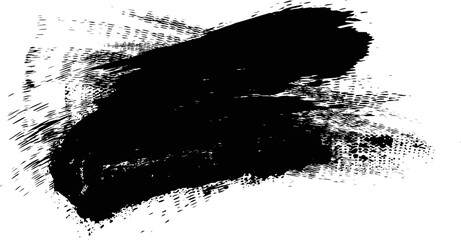 Grunge Paint stripe . Vector brush Stroke . Distressed banner . Black isolated paintbrush collection . Modern Textured shape . Dry border in Black 