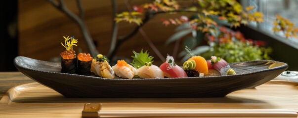 Gourmet handcrafted sushi a showcase of the fine art of sushi making