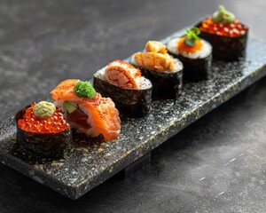 Gourmet sushi set a journey through artisanal craftsmanship