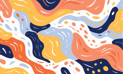 hand drawn flat design abstract doodle pattern