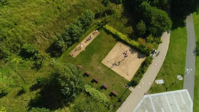 Playground Central Park Olsztyn Plac Zabaw Aerial View Poland