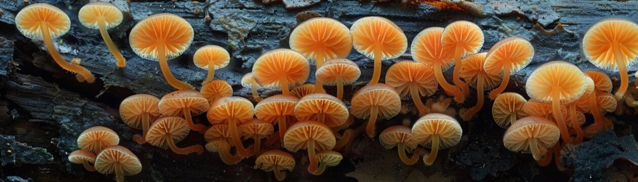 Fungus growing on decaying organic matter