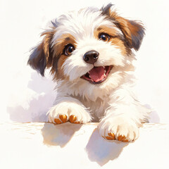 Playful and Adorable Puppy Illustration Artwork - 778600991