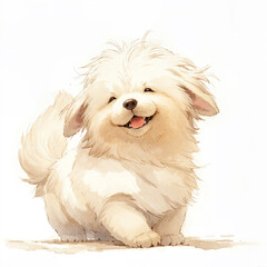 Playful and Adorable Puppy Illustration Artwork - 778600992