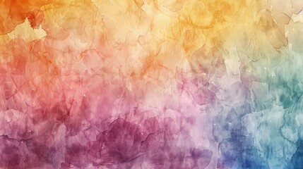 A panoramic abstract watercolor texture on paper, displaying a blend of various colors in a spontaneous and organic pattern, ideal for a background banner. - obrazy, fototapety, plakaty