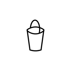 bucket line icon