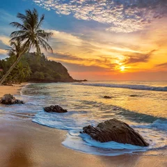 Zelfklevend Fotobehang sunset beach © GangWon