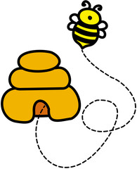bee hive honey hexagonal  