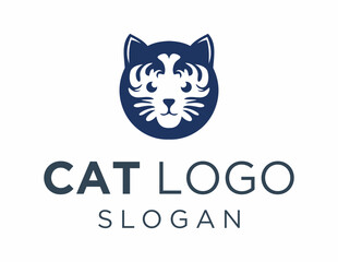 Logo about Cat created using the CorelDraw application. on a white background.